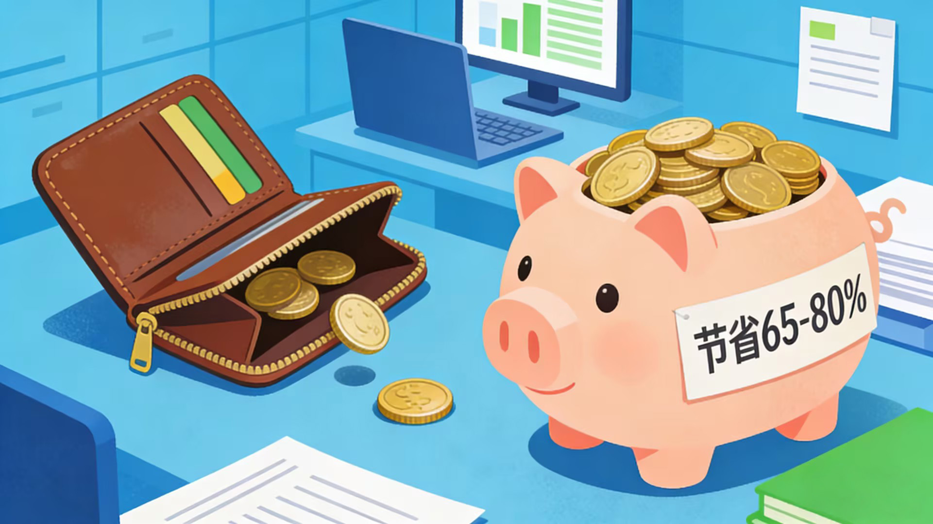 办公成本降低80%