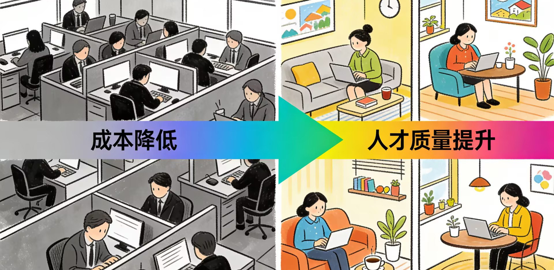 远程办公成本节省